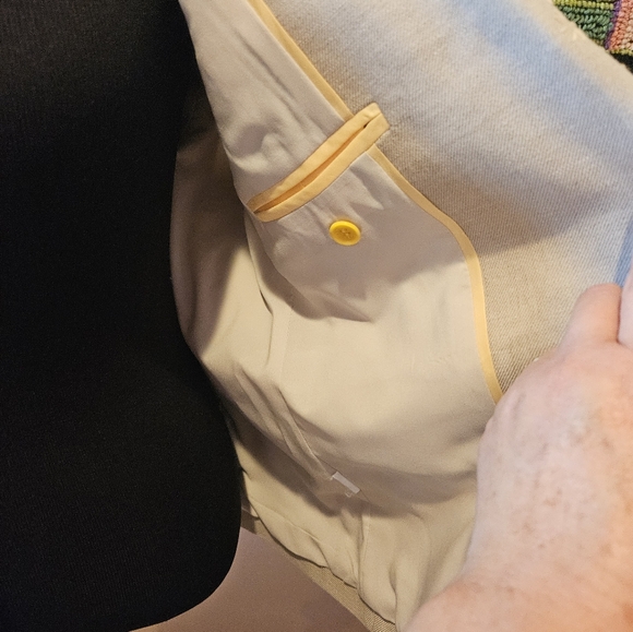 J. CREW Linen Blazer With Floral Lapel Details - Picture 4 of 12